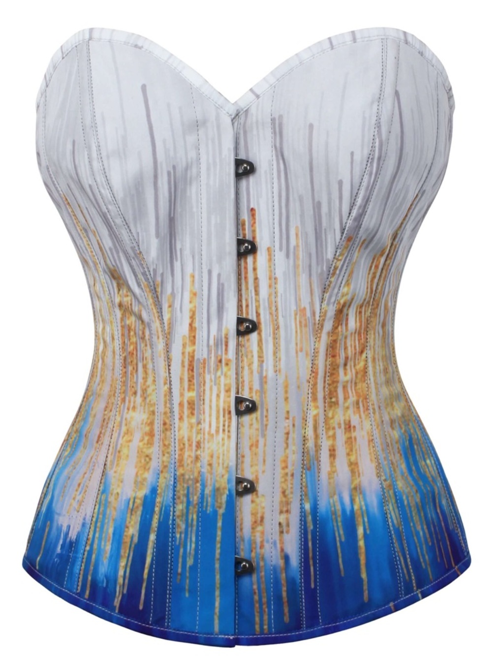 Corset Story Abstract Brushed Opal Overbust Corset Size 22”/ XS